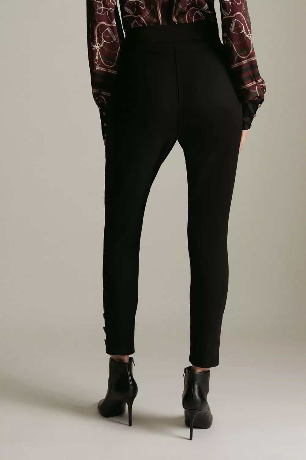 Black Lydia Millen Bi Stretch Button Detail Jodhpur alternative image