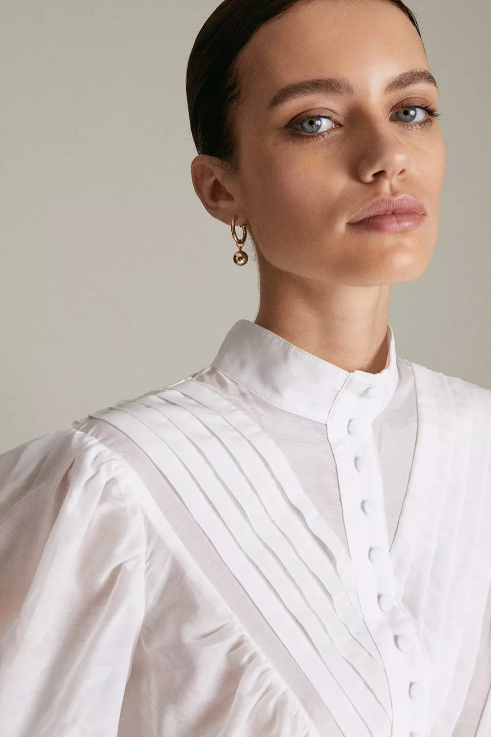 Ivory Lydia Millen Petite Silk Cotton Woven Blouse alternative image