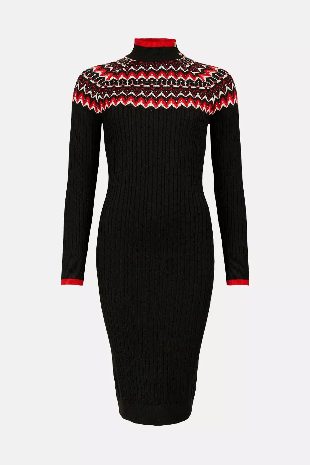 Fairisle Knitted Jumper Dress Karen Millen