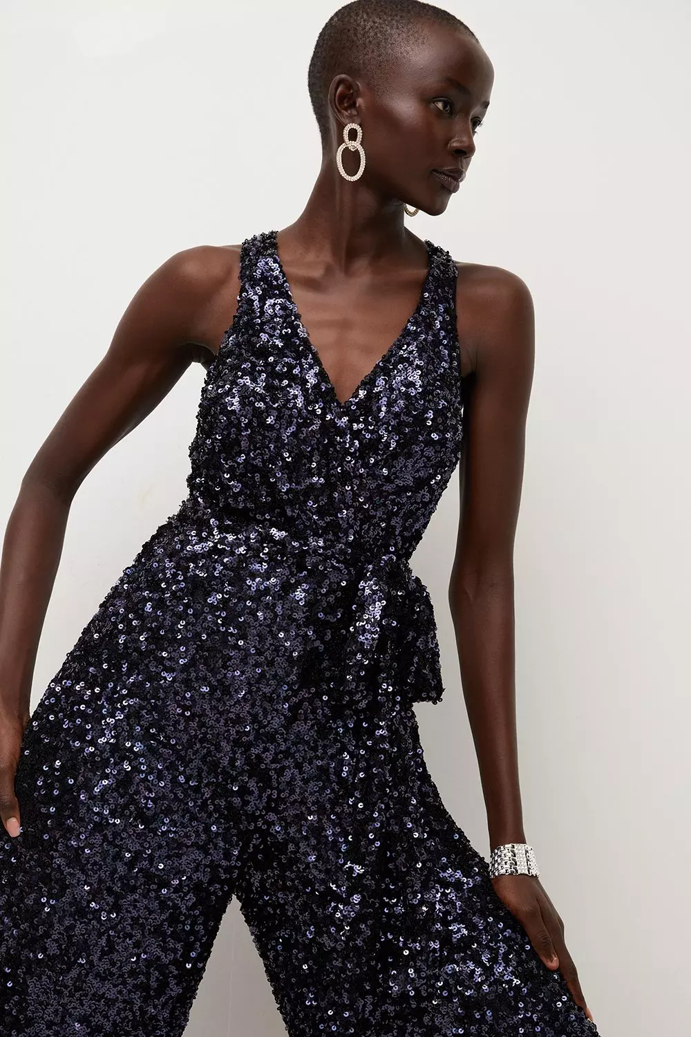 Karen millen sequin jumpsuit on sale