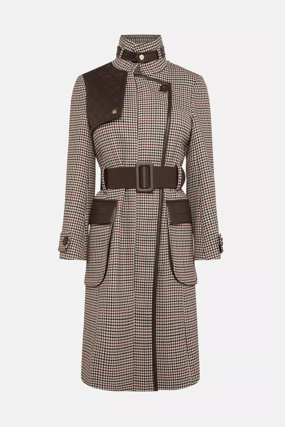 Lydia Millen Petite Wool Blend Check Coat Karen Millen