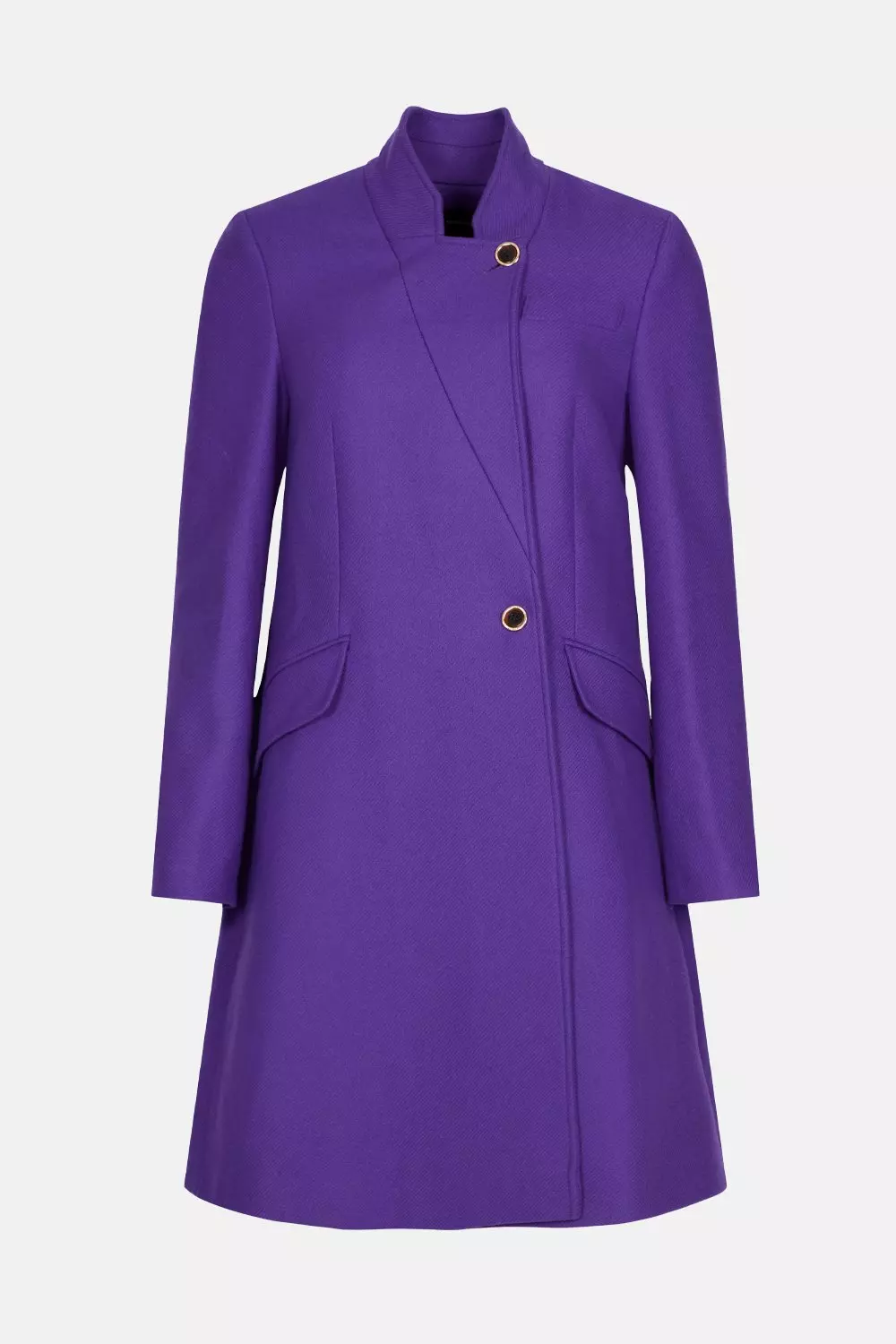 Karen millen aubergine coat sale