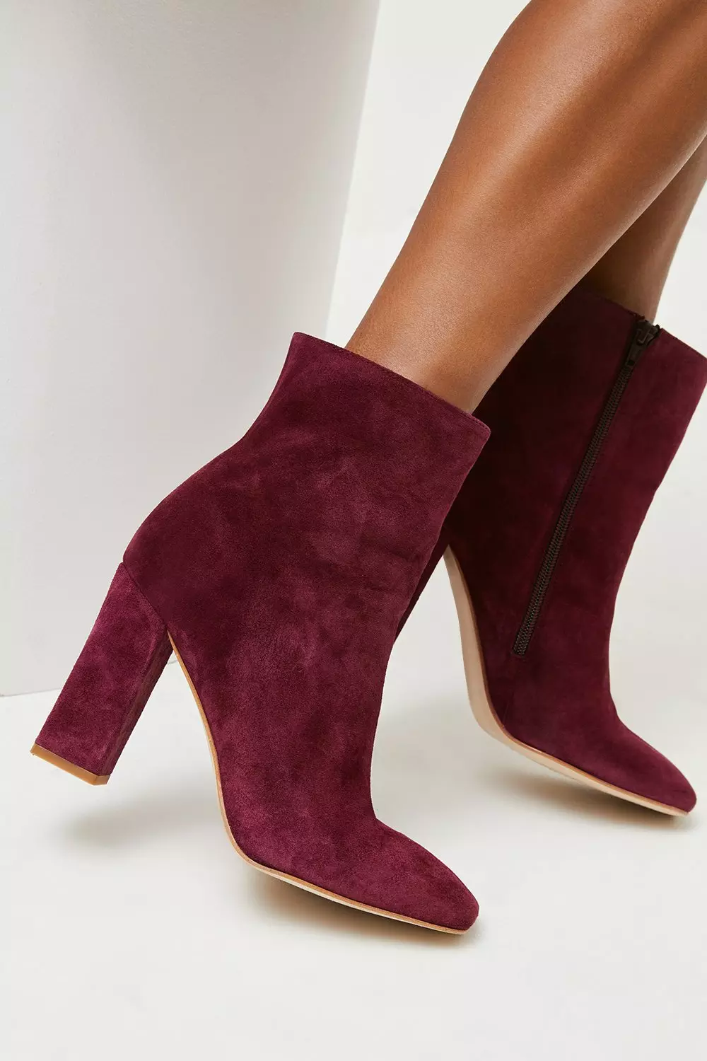 Suede Heeled Ankle Boot Karen Millen