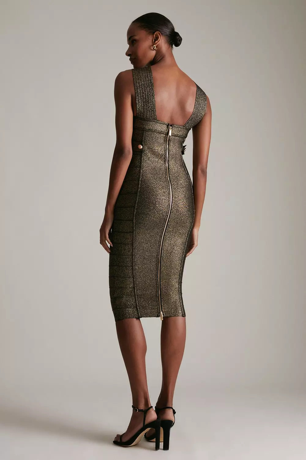 Sparkle Bandage Dress In Yarn Karen Millen