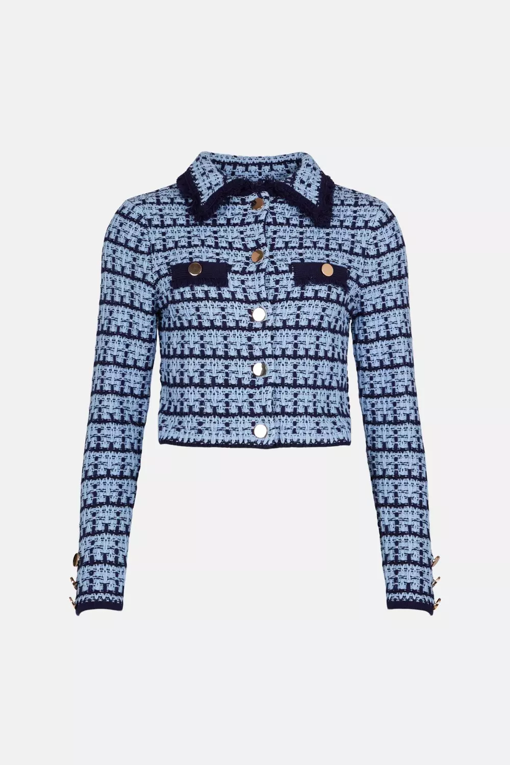 Tweed Knitted Jacket Karen Millen