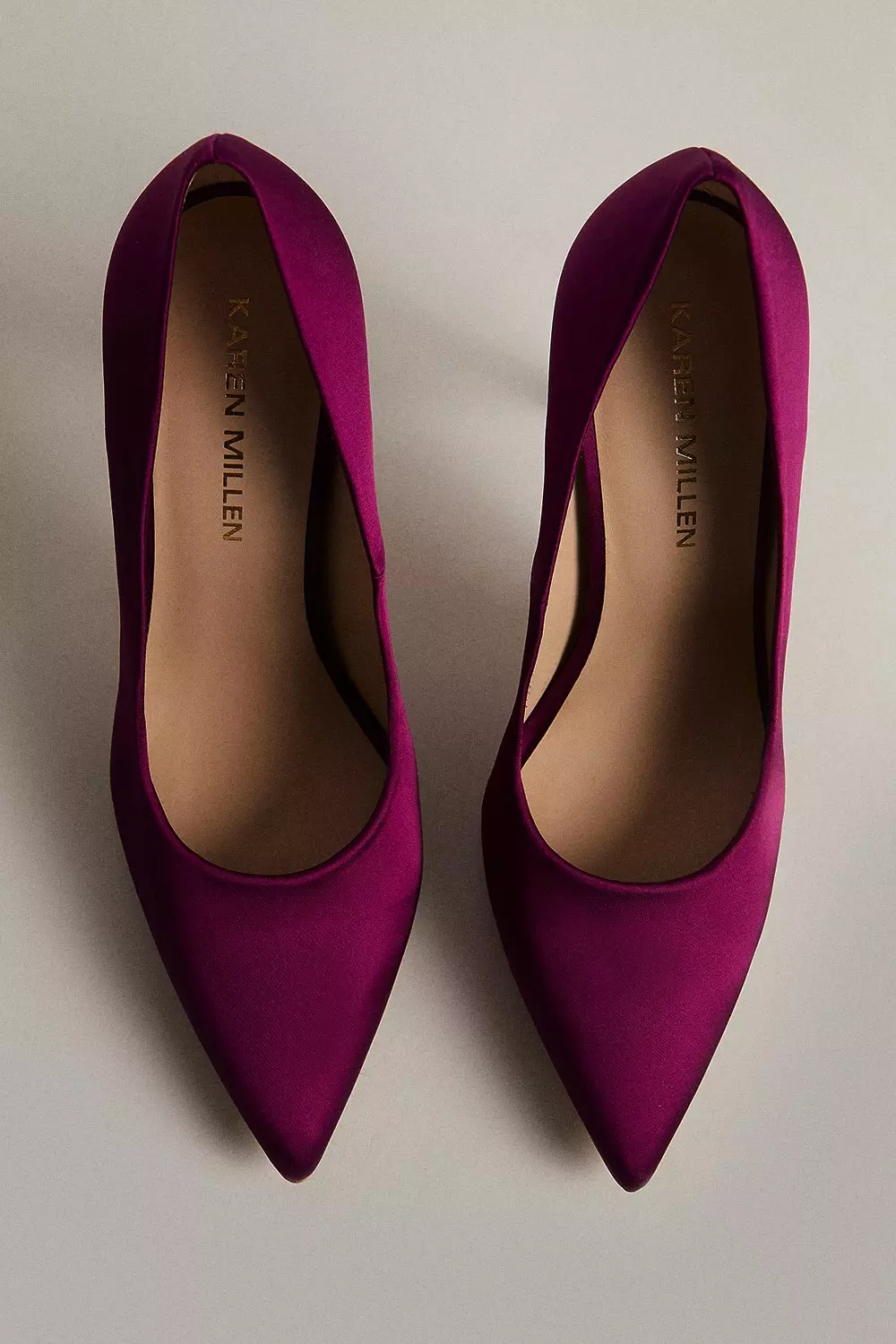 Italian Satin Signature Court Shoe Karen Millen