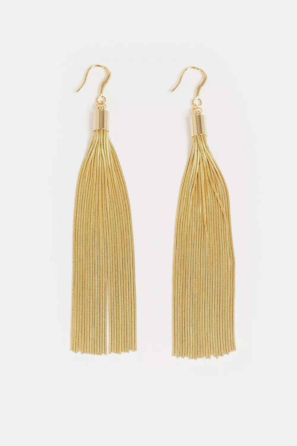 Gold Plated Tassel Drop Earring | Karen Millen