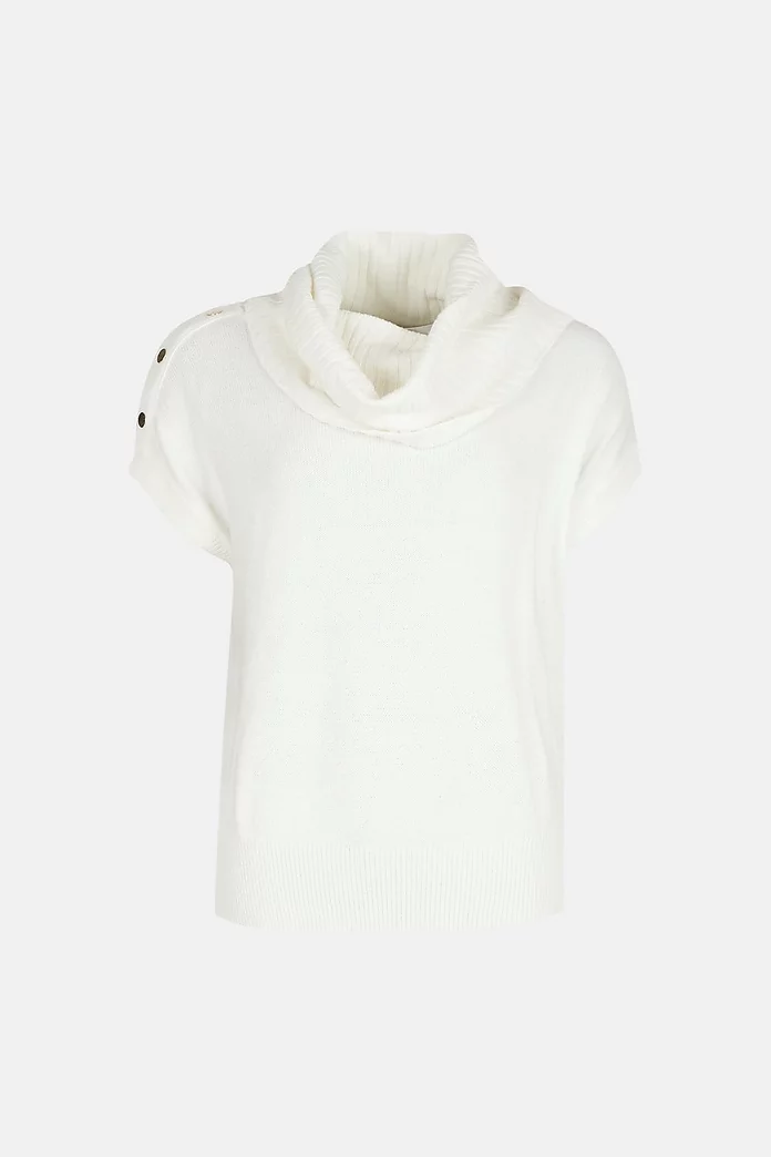 Cashmere Mix Knit Turtleneck Short Sleeve Sweater | Karen Millen Cashmere Mix Knit Turtleneck Short Sleeve Sweater | Karen Millen