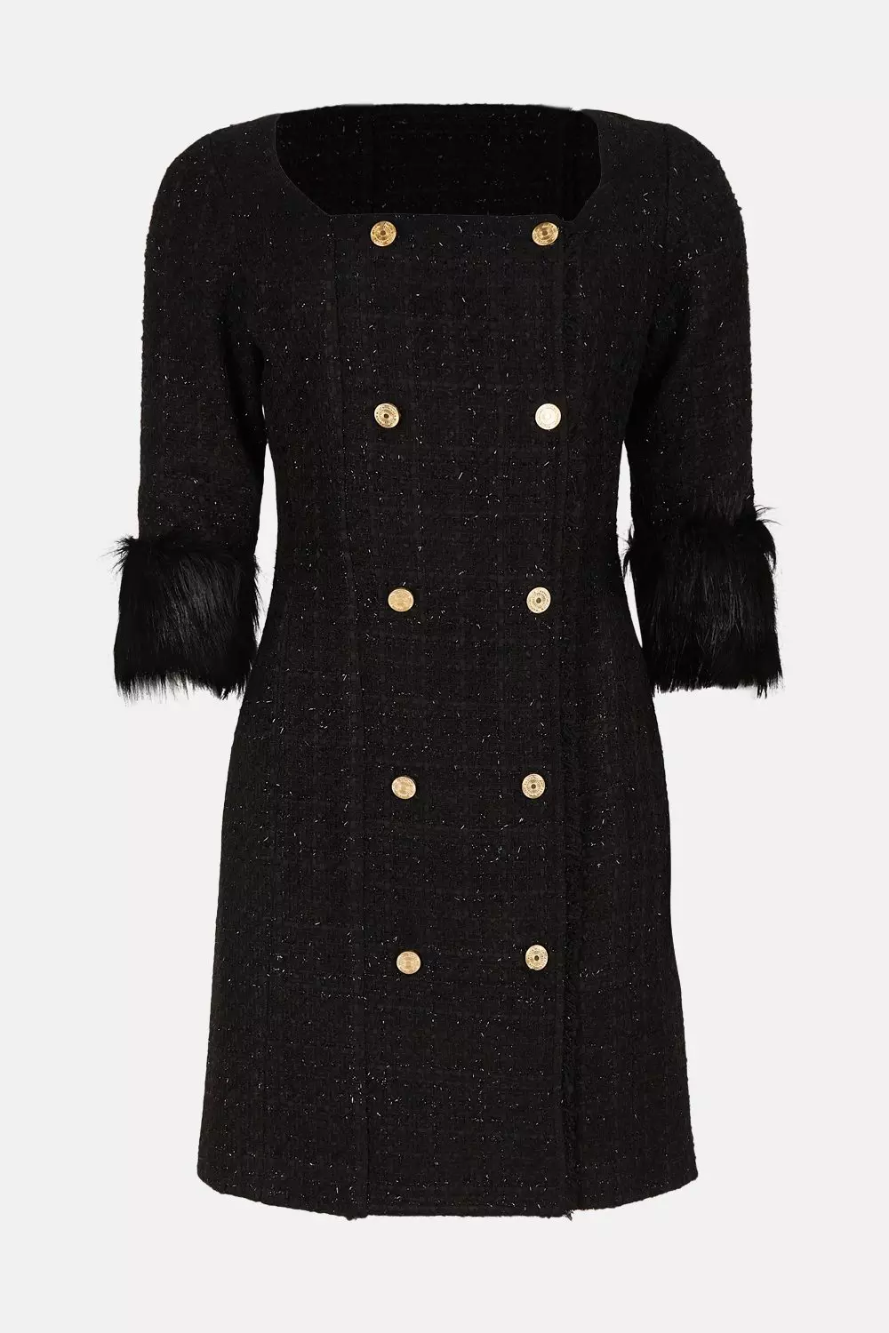 【KAREN MILLEN】スパンコール装飾 ダブルブレストコート Karen Millen(カレンミレン) コート(レディース) - 海外通販のBUYMA