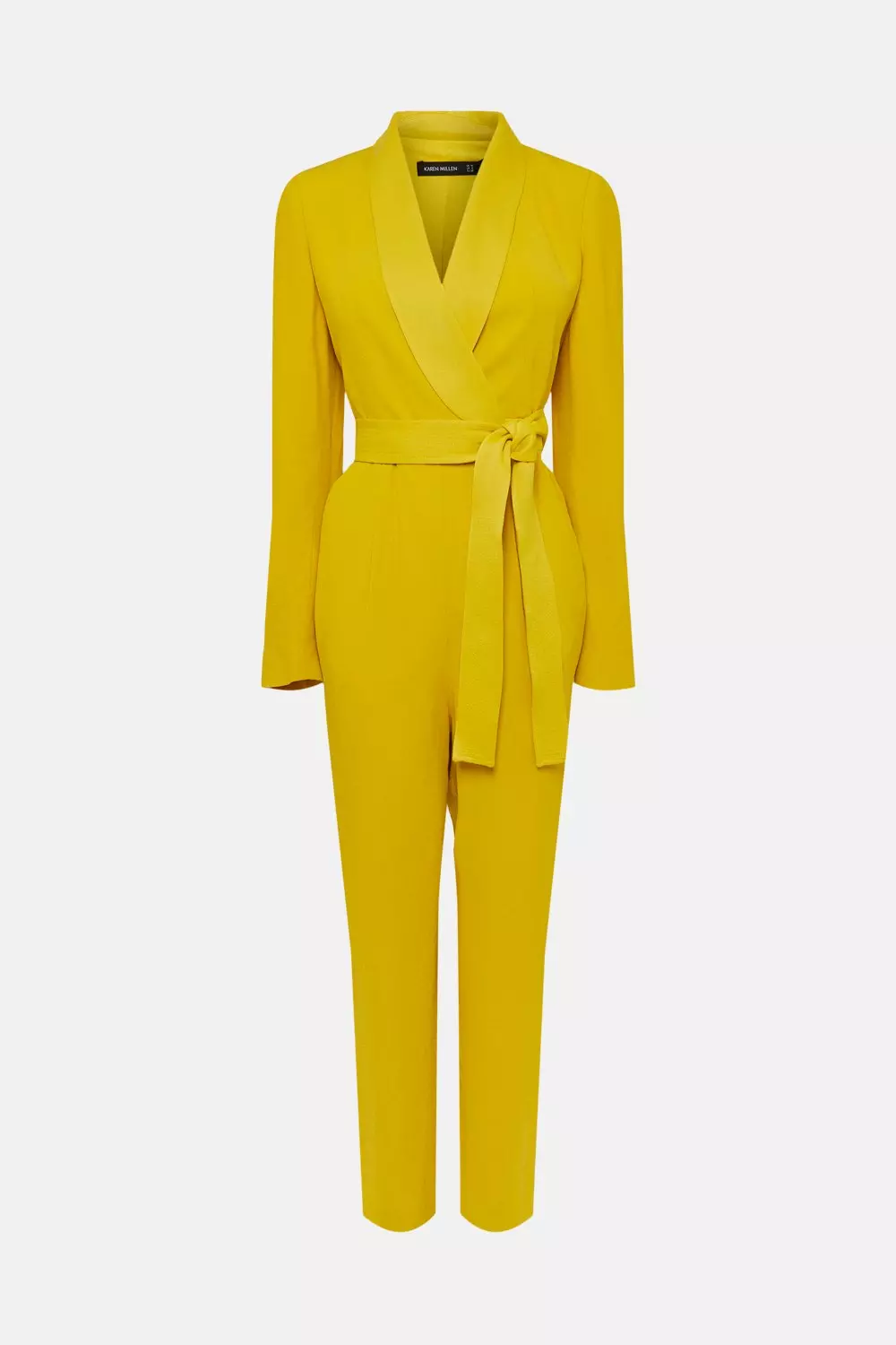 Tailored Tuxedo Wrap Jumpsuit | Karen Millen