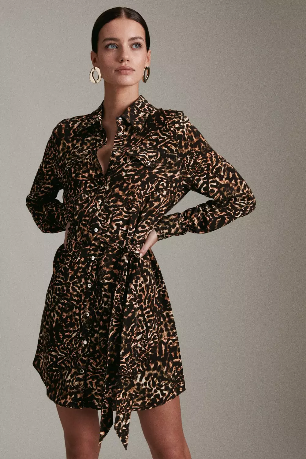 Karen millen tiger print dress best sale