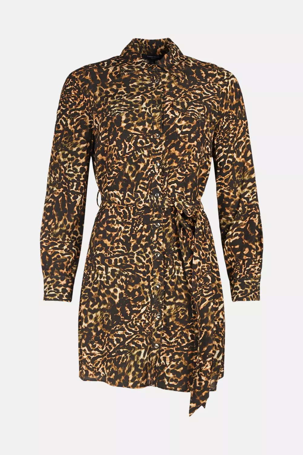 Petite animal print shirt dress hotsell