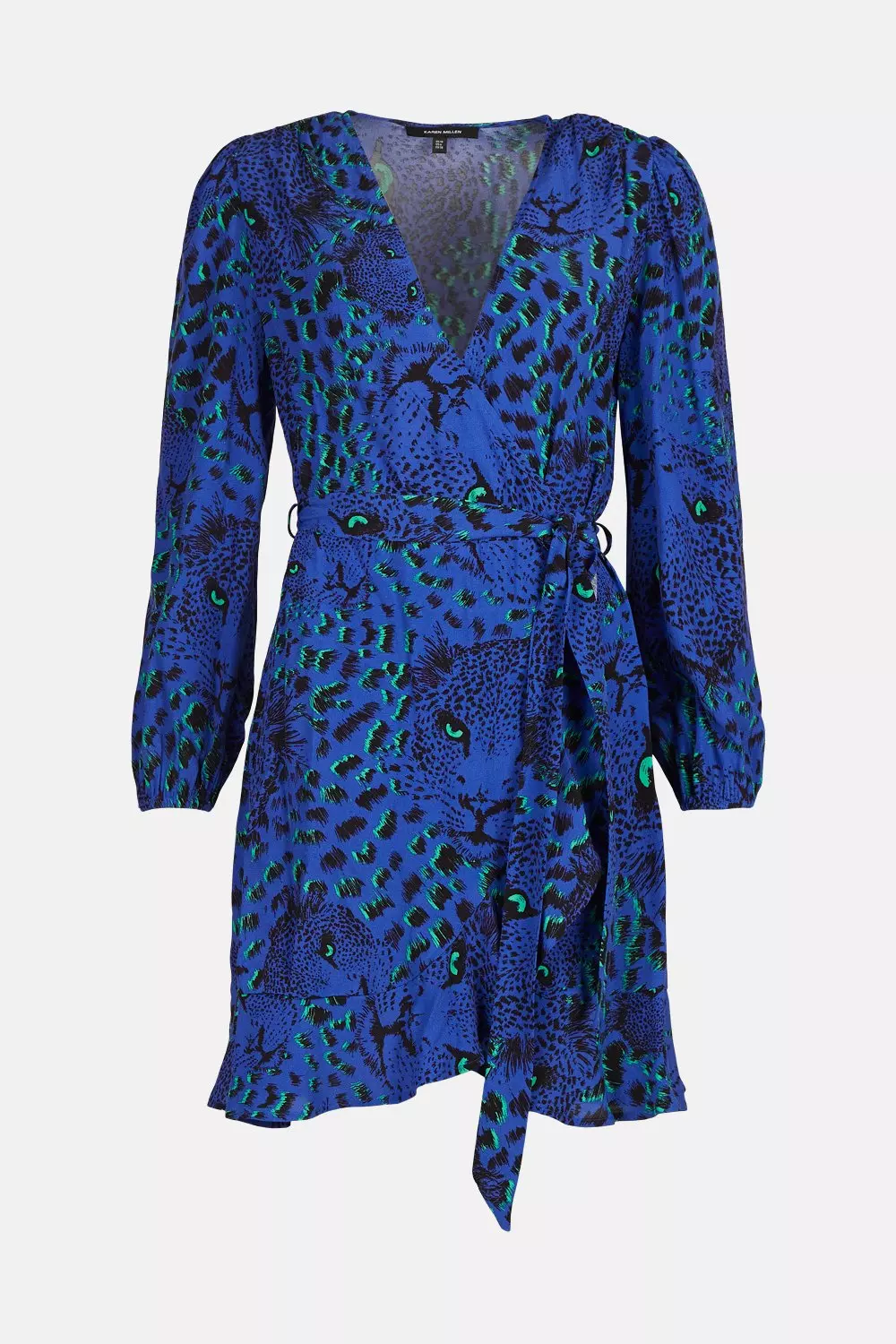 Karen millen blue leopard print dress hot sale