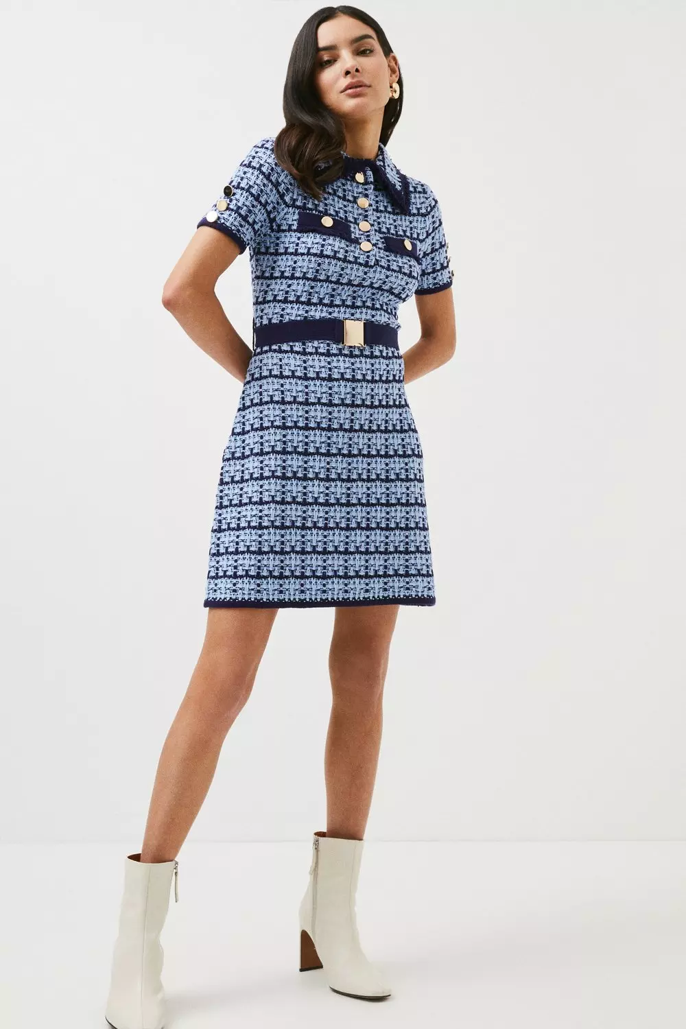 Petite tweed dress sales