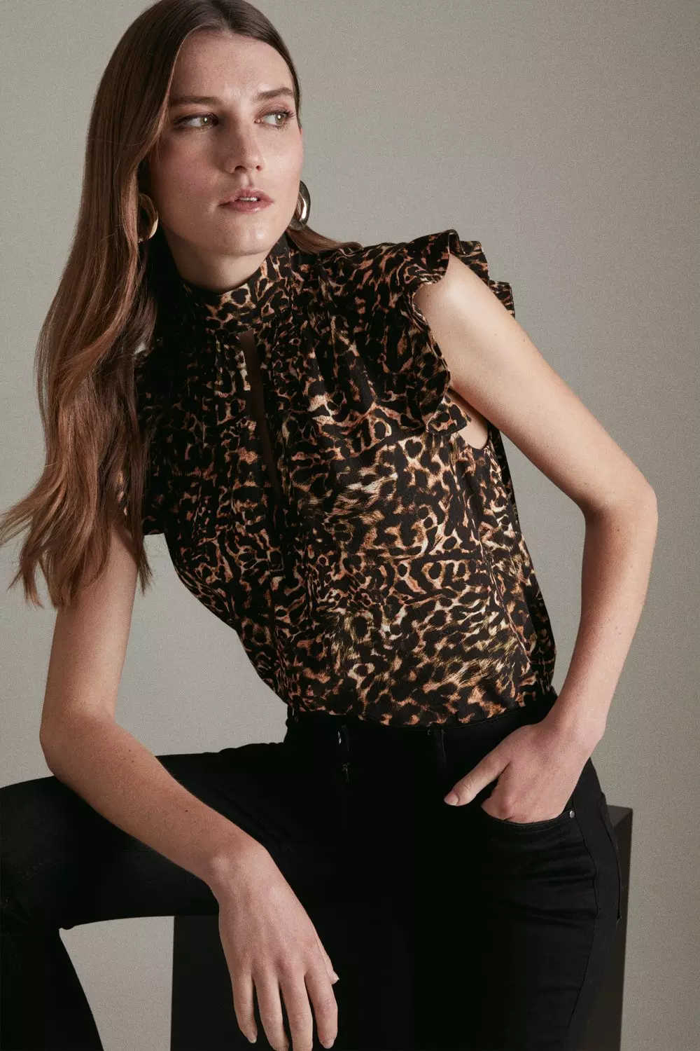 Karen millen leopard print best sale