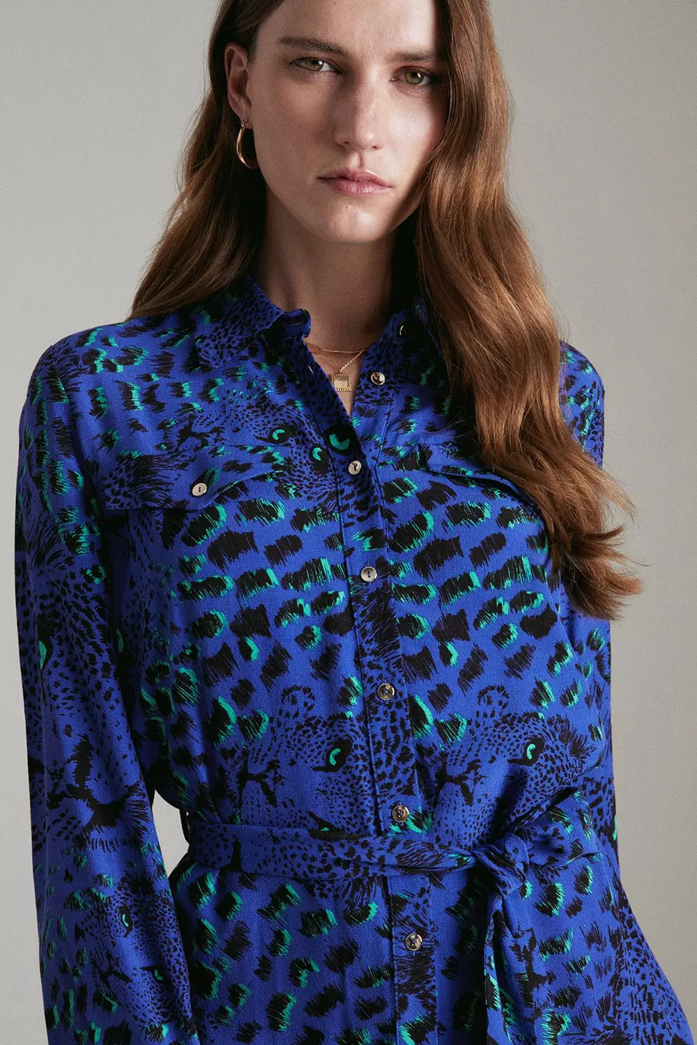 Karen millen blue leopard print dress best sale