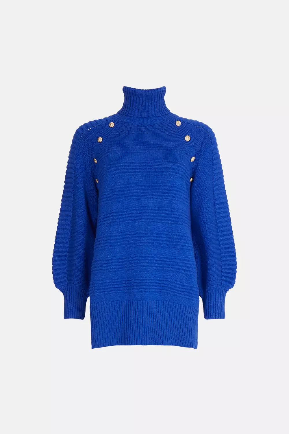 Textured Stitch Roll Neck Knitted Jumper Karen Millen