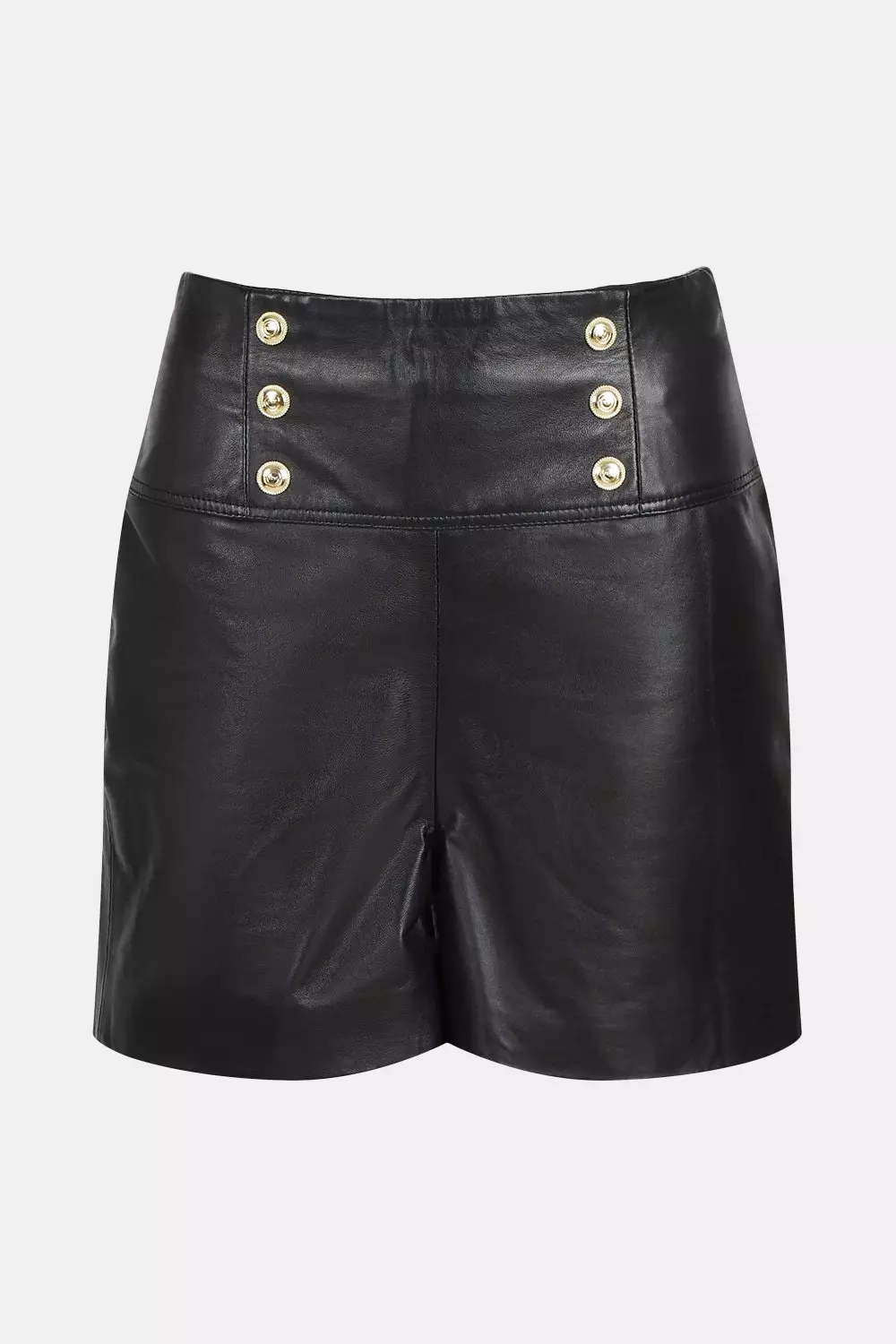 High waisted button shorts online