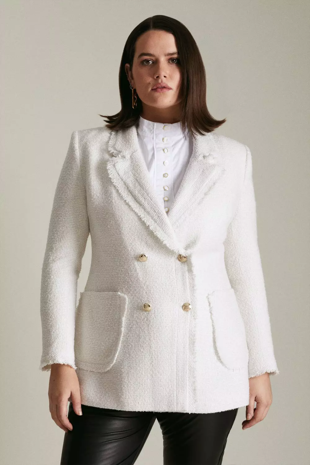 Plus size ivory jacket best sale