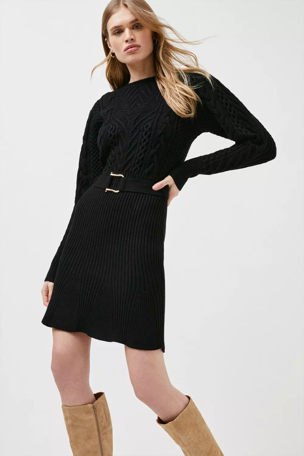 Peplum knit dress hotsell