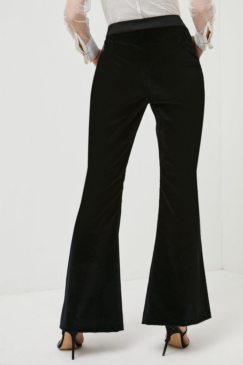 ETRO flared velvet trousers - Black