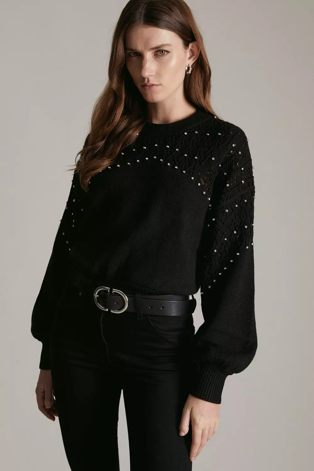 Karen millen embellished jumper sale