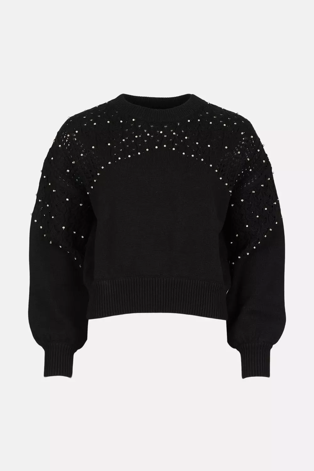 Eaphi front hole summer knit ブラック akk07532_black_xl?$