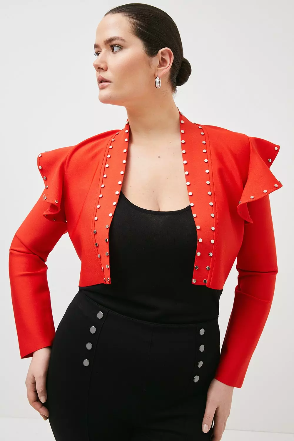 Plus size studded jacket hotsell