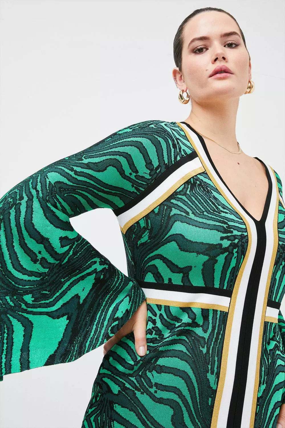 Karen millen zebra print shirt dress deals