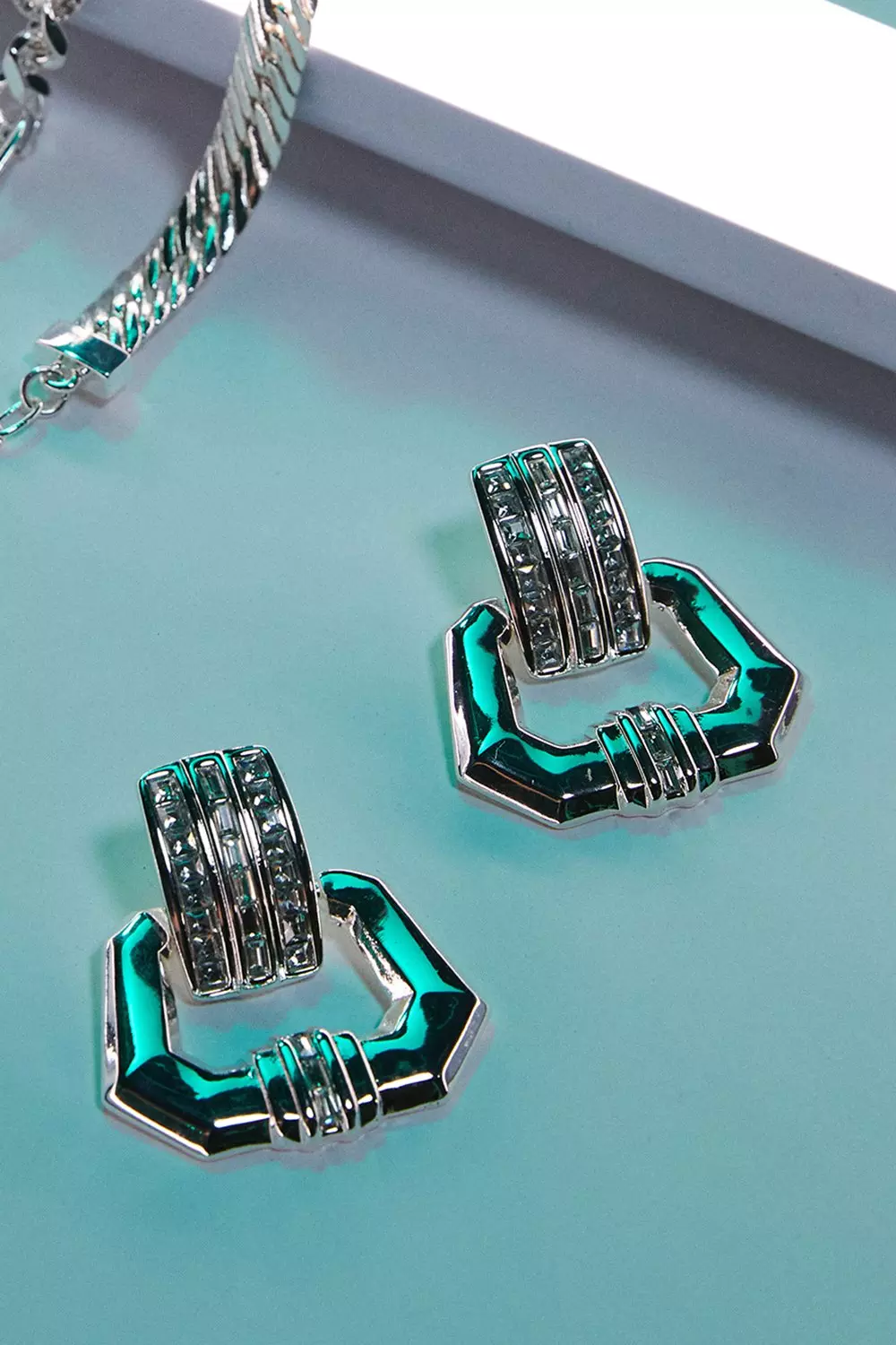 Silver Statement Earrings | Karen Millen