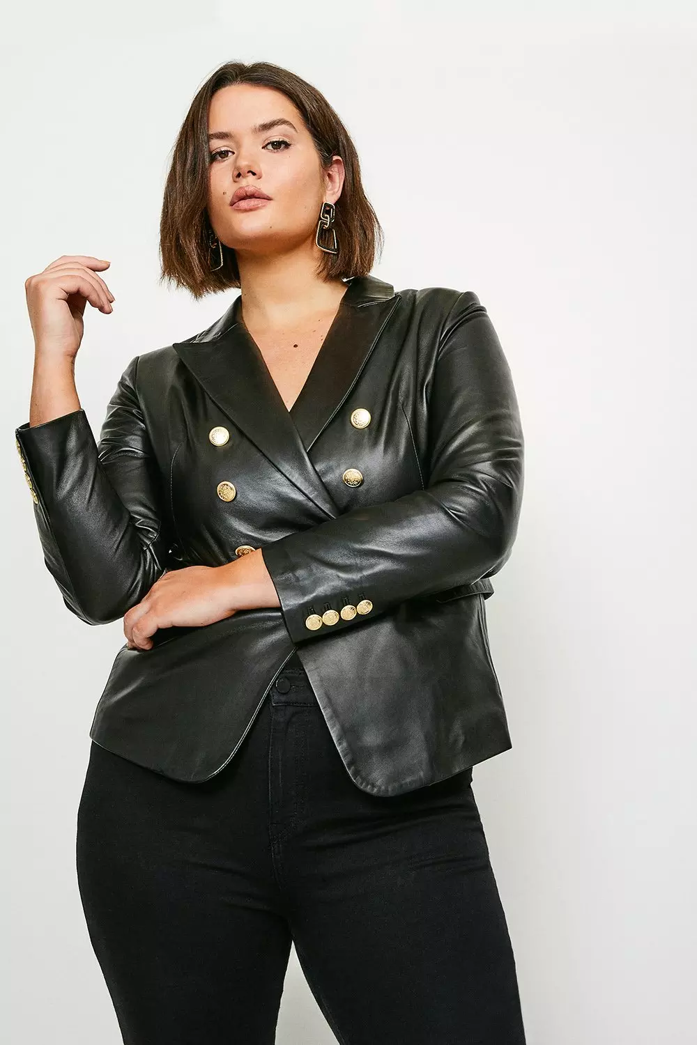 Plus size soft leather jacket best sale