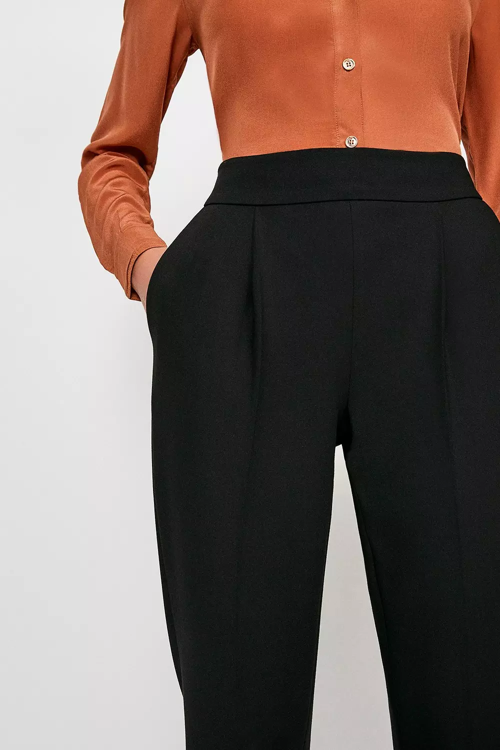 High Waisted Dress Pants | Karen Millen