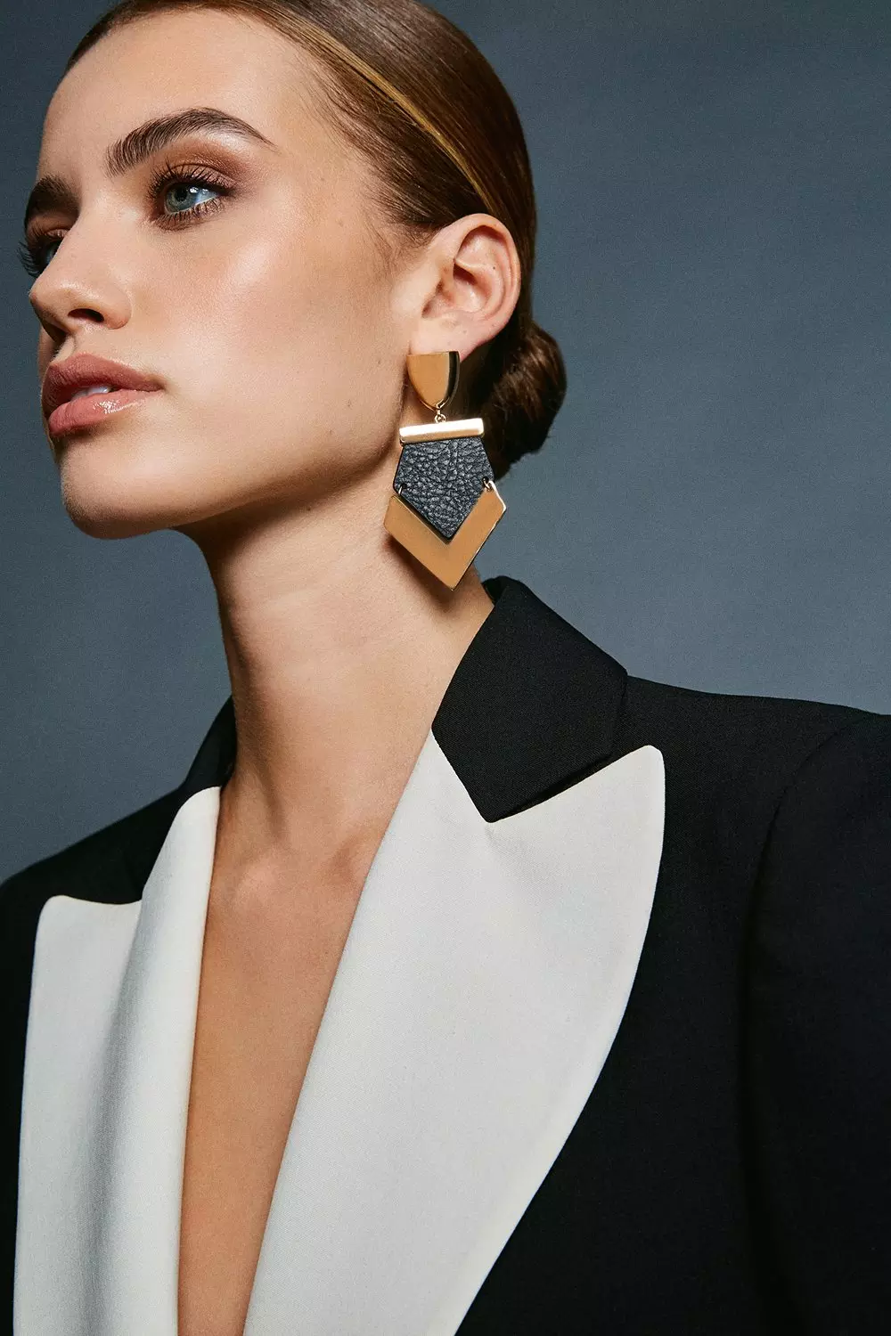 Black Gold Statement Earring Karen Millen