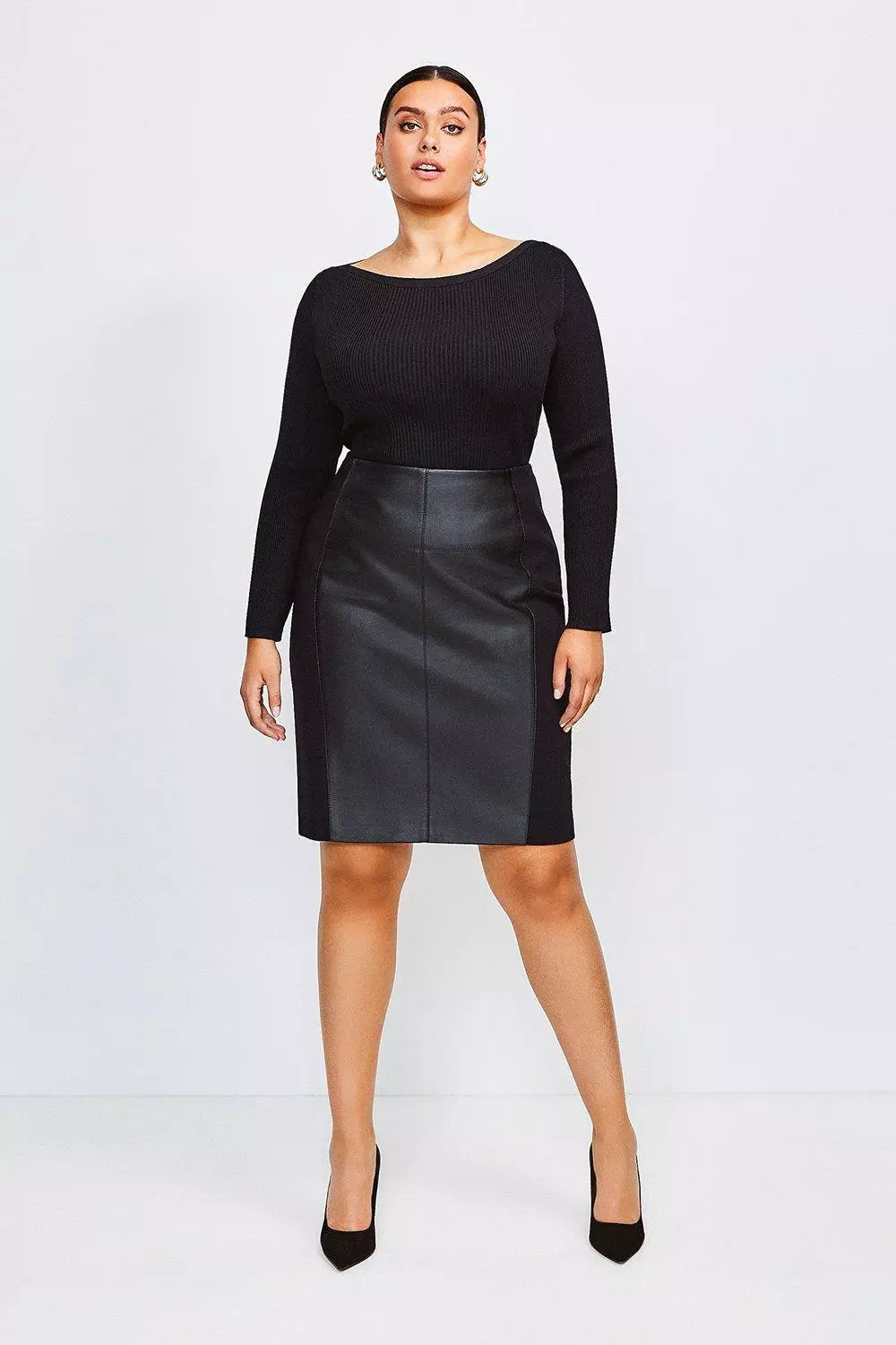 Plus size leather skirt evening gown hotsell