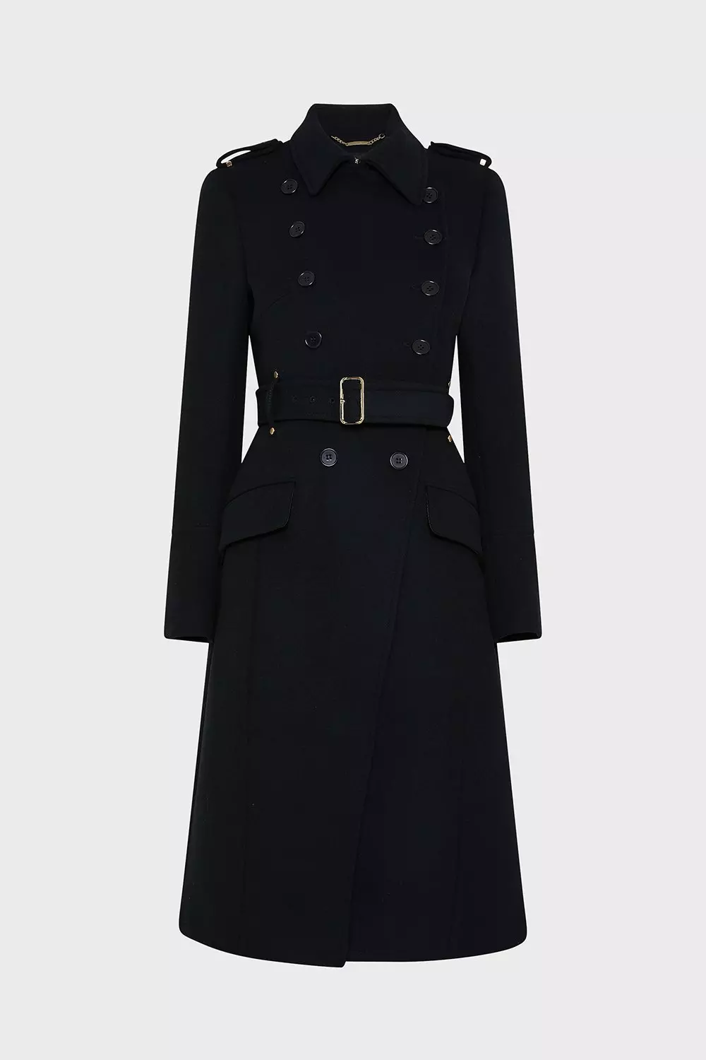 Italian Wool Blend Trench Coat | Karen Millen