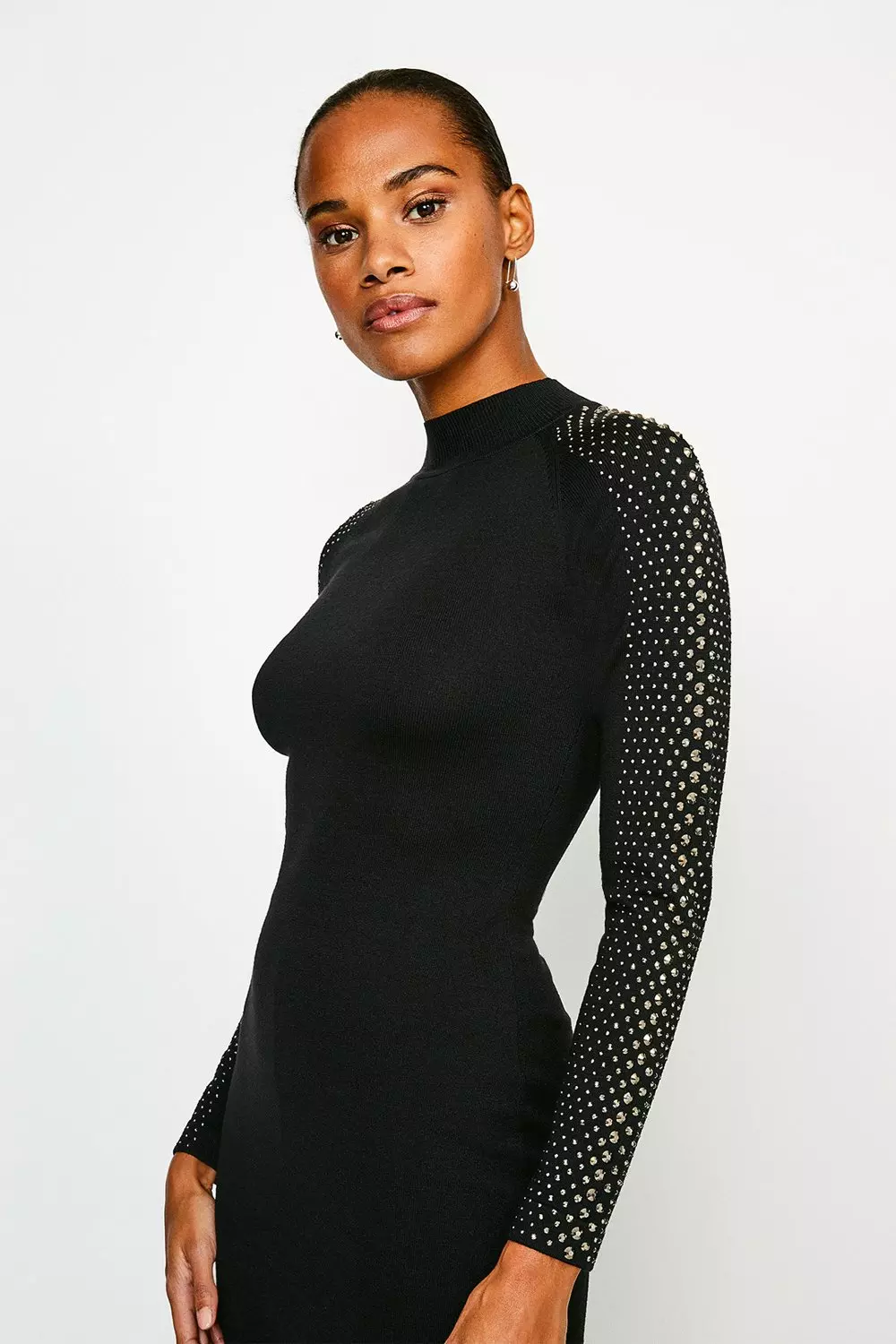 Karen millen black studded dress sales