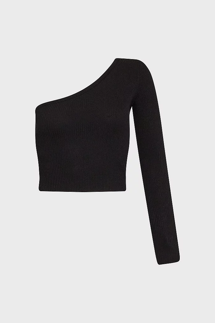One Shoulder Knitted Top | Karen Millen One Shoulder Knitted Top | Karen Millen
