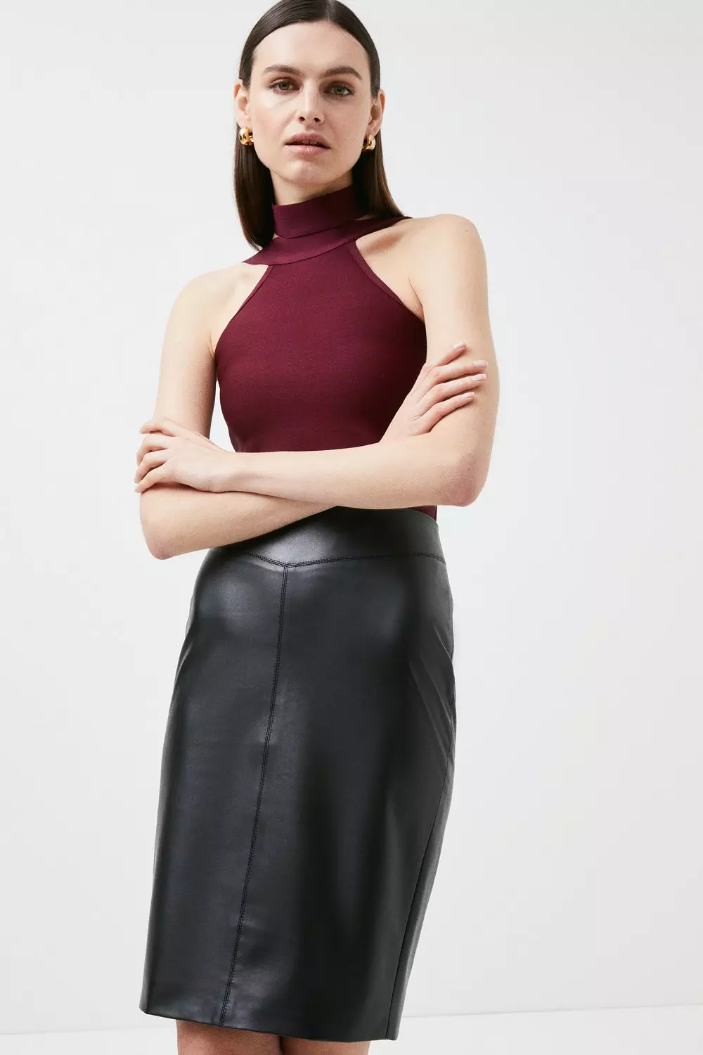 Leather skirt karen millen hotsell