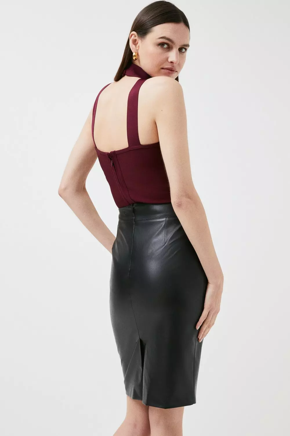 Leather pencil skirt 3t best sale