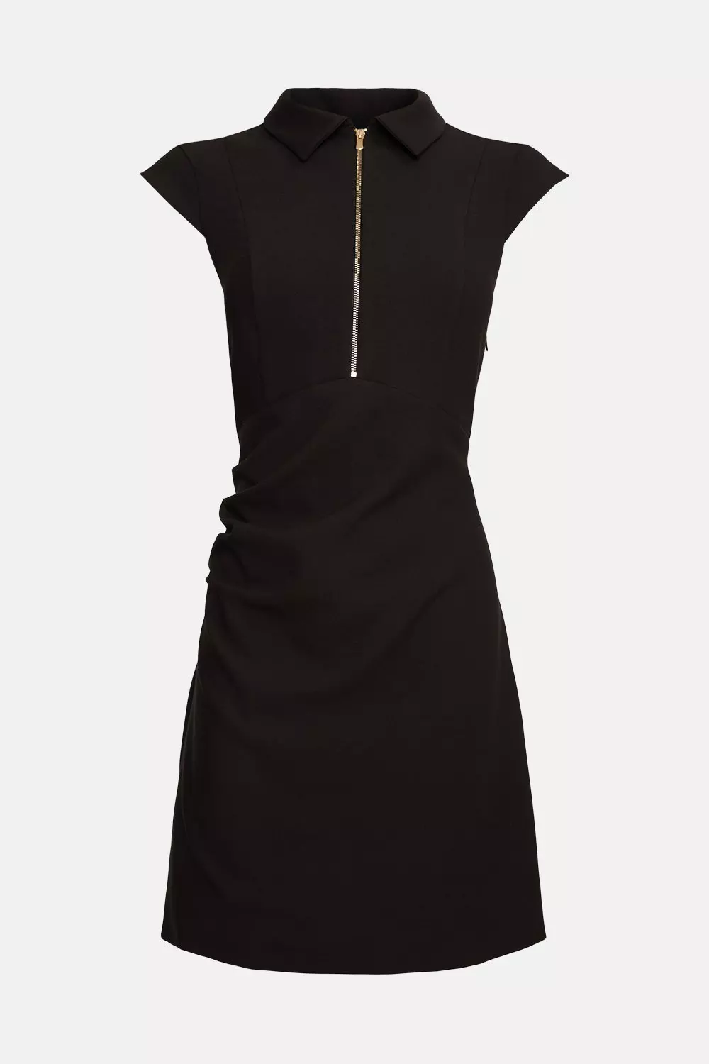 Zip Collar A Line Dress | Karen Millen