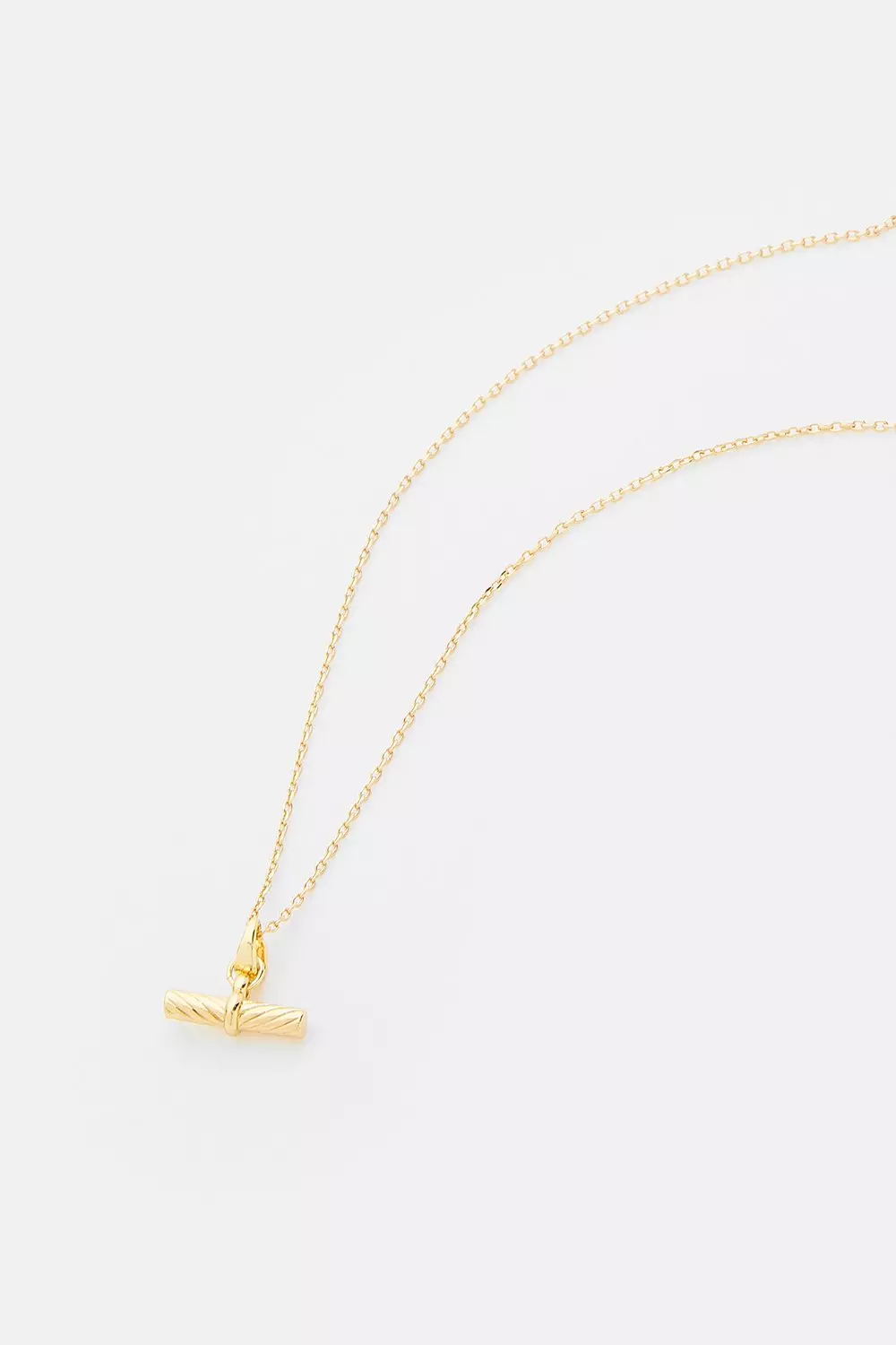 Gold Plated Mini T Bar Necklace Karen Millen