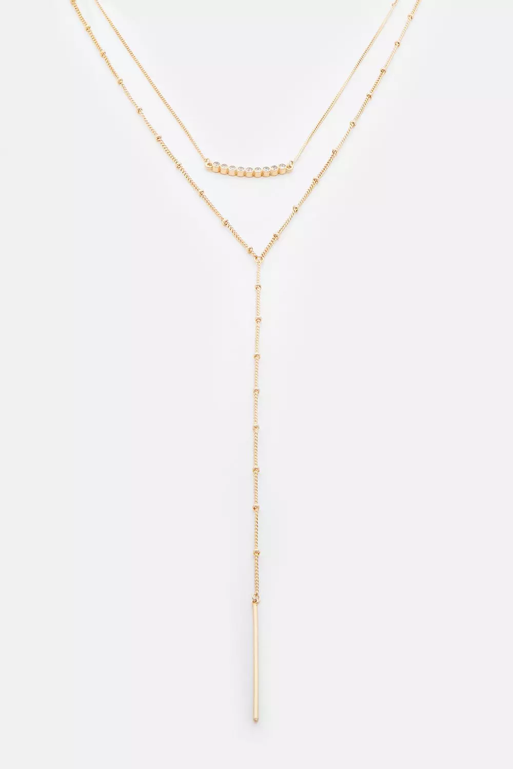 Gold plated layered necklace outlet