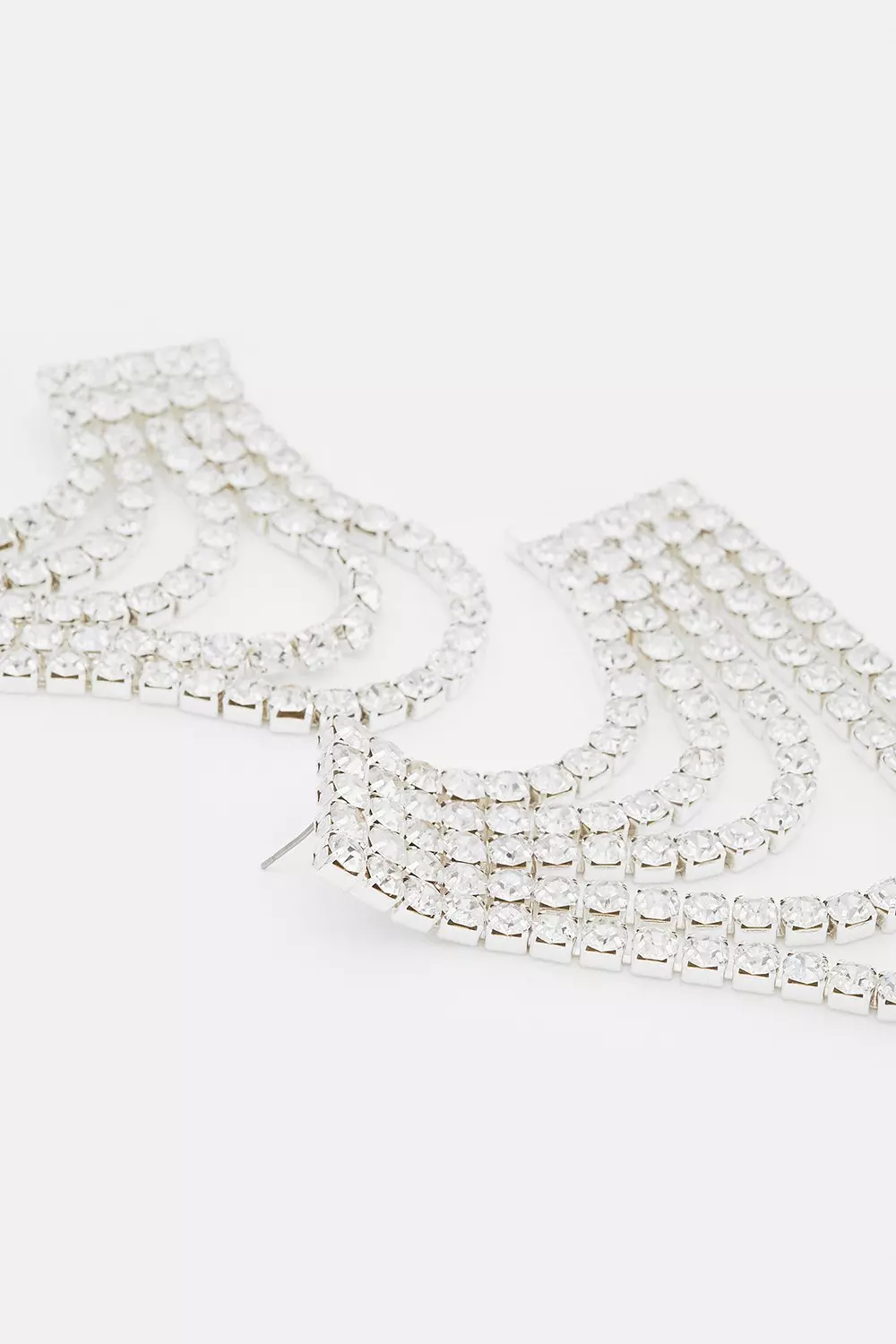 Diamante Glam Drop Earrings | Karen Millen