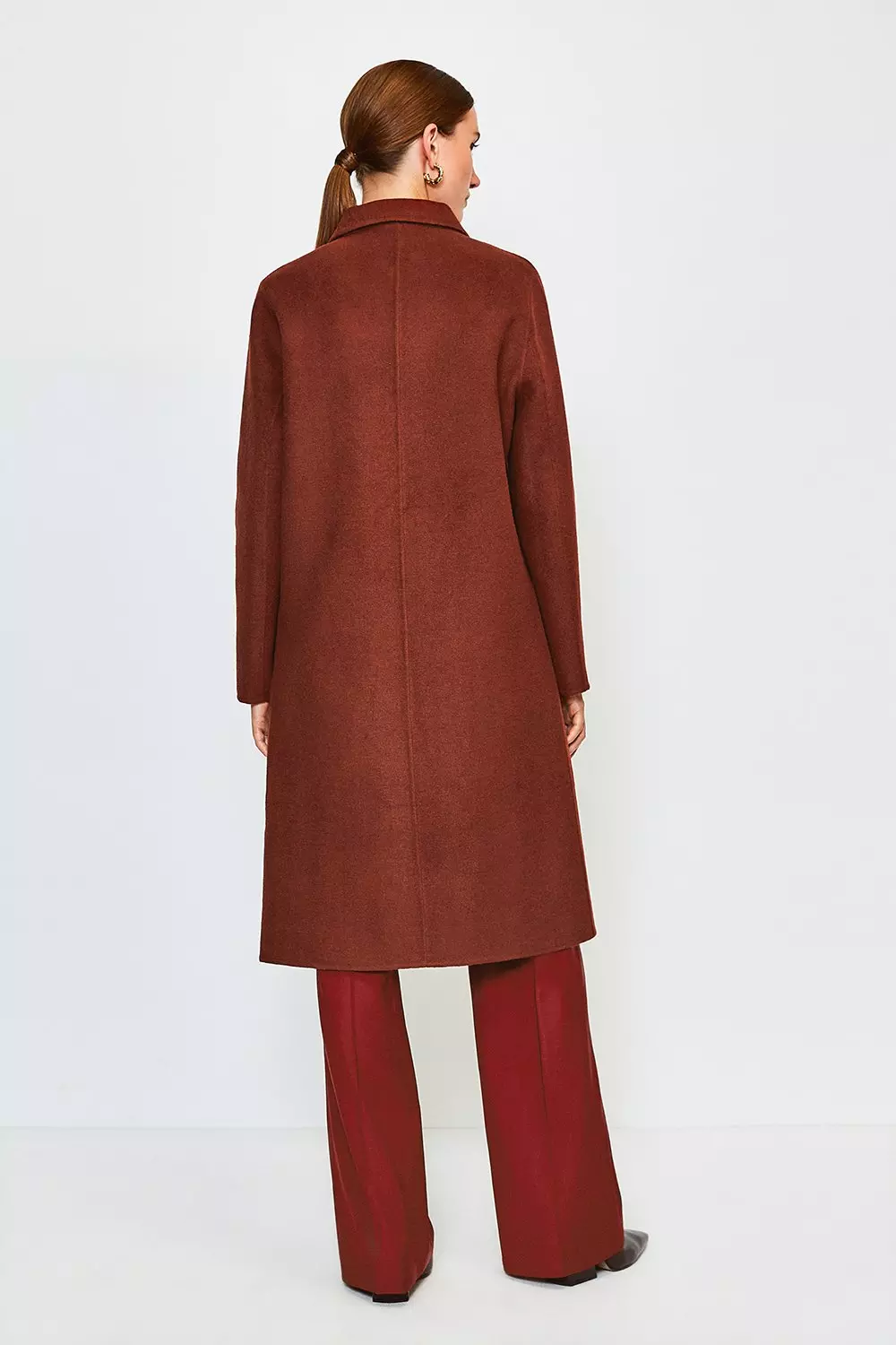 Rust wool coat online