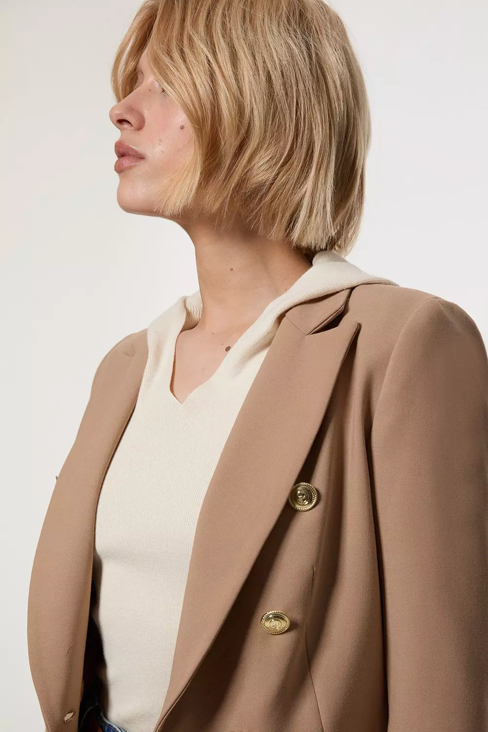 Tailored Button Military Blazer Karen Millen