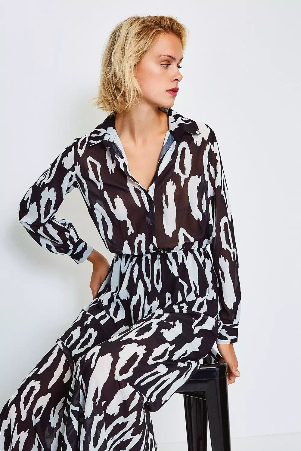 Animal Print Shirt Dress Karen Millen