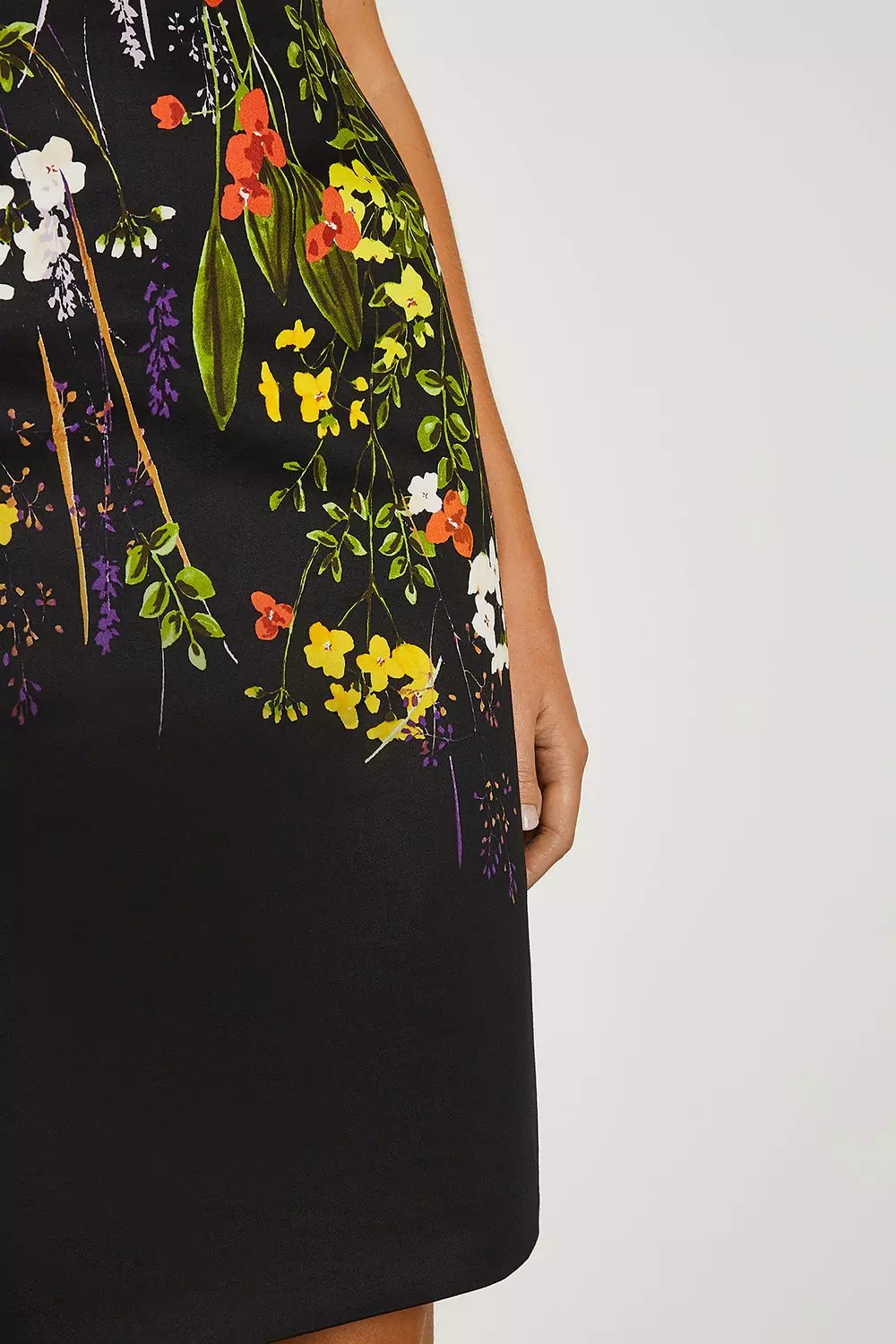 スカート Printed Textured-Cotton Pencil Skirt Stretch Cotton Printed Pencil Skirt | Karen Millen