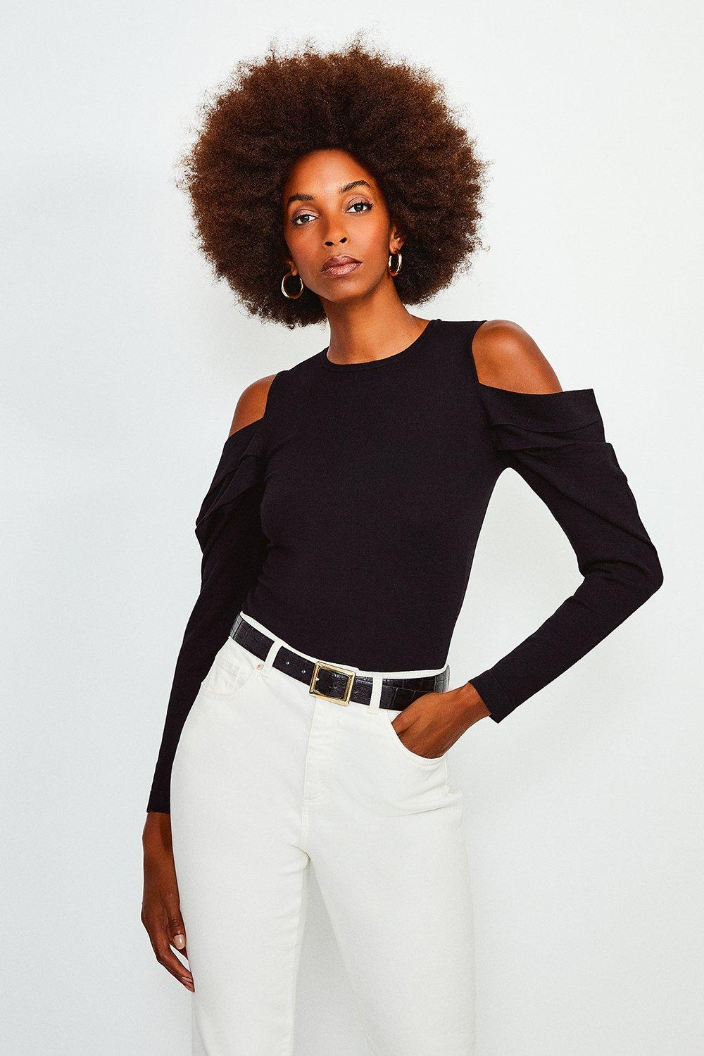 Karen millen cold shoulder top on sale