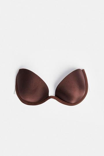 Backless Stick On Underwired Bra mocha