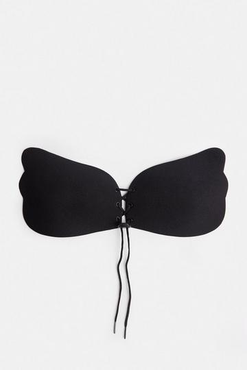 Stick On Lace Front Bra black